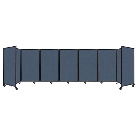 Versare Room Divider 360 Folding Portable Partition 19'6" x 5' Ocean Fabric 1160715